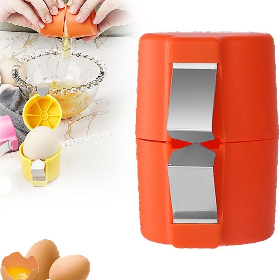 Egg Shell Opener, Egg Separator, Handheld Egg Beater, Multi-Functional Egg Cutter, Kitchen Gadget for Hard Boiled Eggs, Baking Tools, Utensils