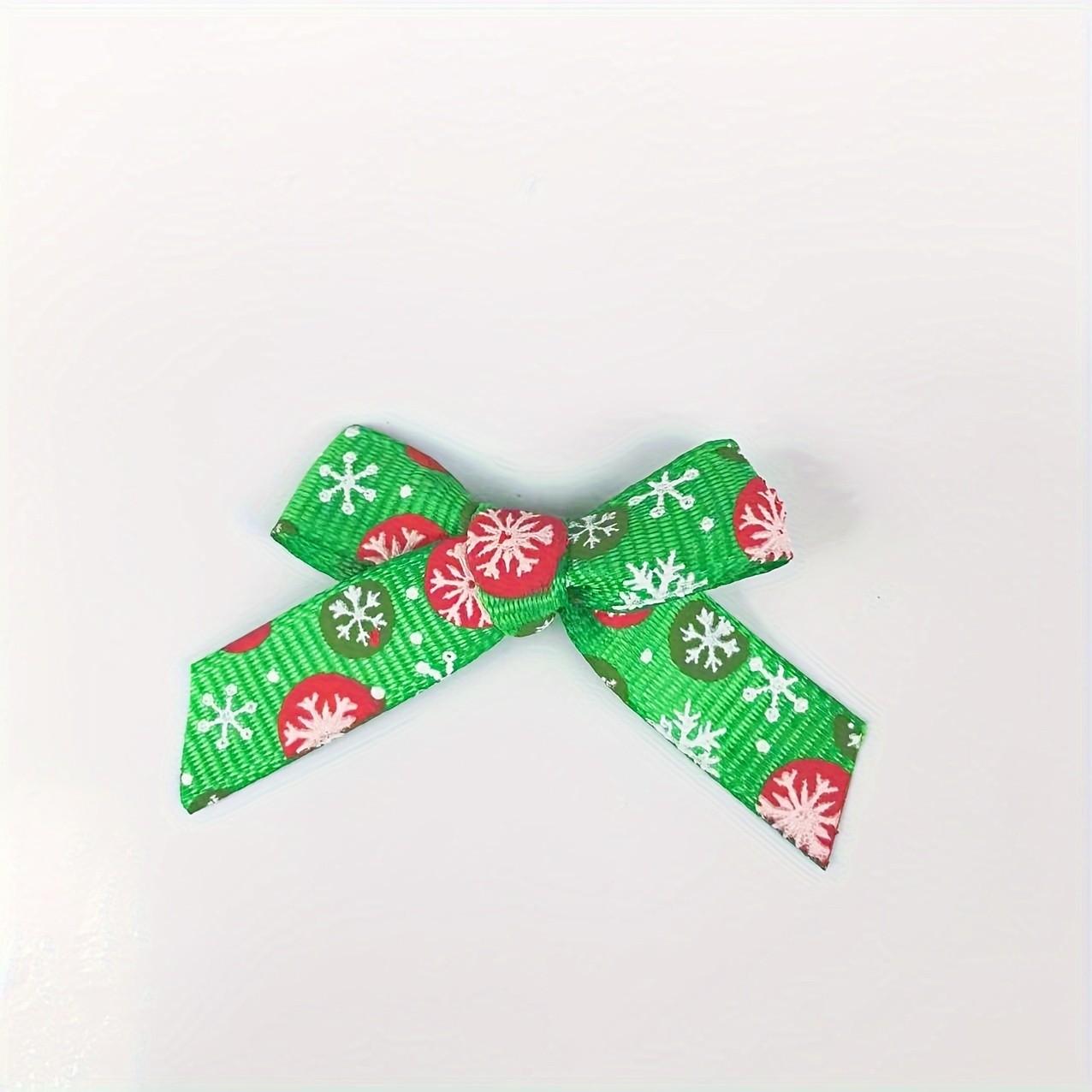 40pcs Christmas Bow Gift Decorations, DIY Party Supplies, Ribbon Bows for Clothing Accessories, Home Crafts, Holiday Ornaments