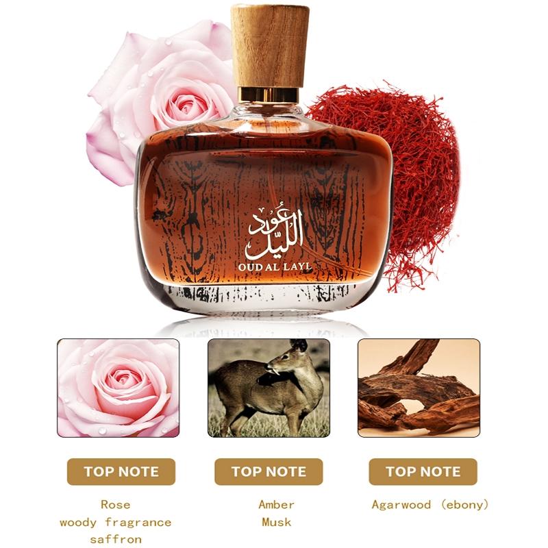 Dubai Flower Arabic Middle Eastern Perfume Long-Lasting Fragrance 100ML, Men's Cologne, Scented Water Spray, Ideal Gift for Him