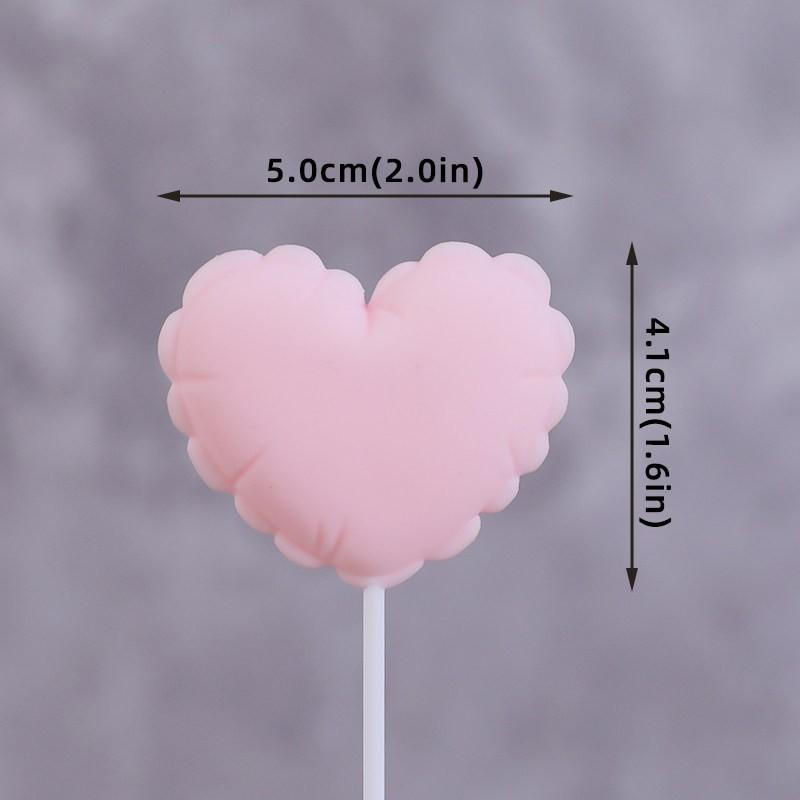 Cute Bear Heart Cake Decoration Set, Valentine's Day Birthday Dessert Stand Sign, Kids Party Baking Decorations