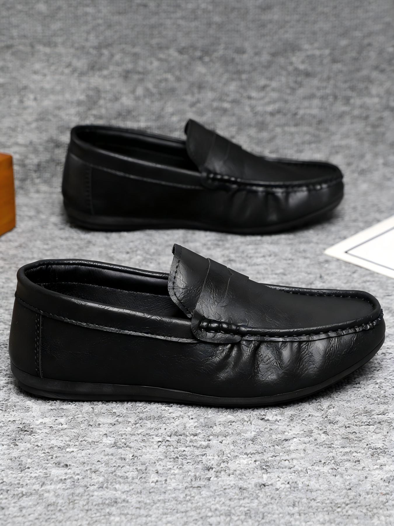 2026 New Spring and Summer Collection for Men, British Style Soft Leather Penny Loafers, Wear-resistant and Non-slip, Ideal for Commute, Driving and Daily Wear, Slip-on Lazy Loafers