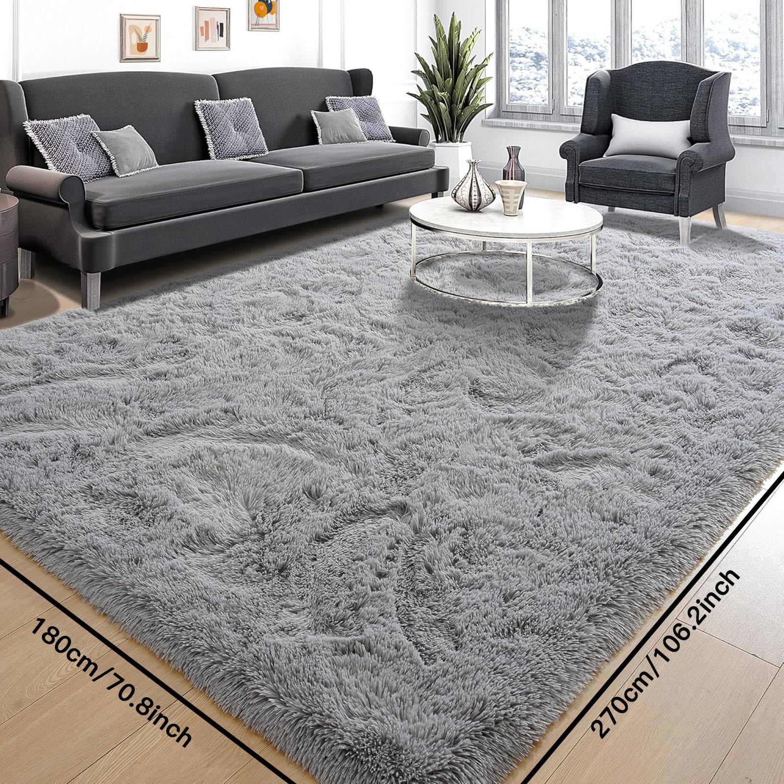 Luxury Extra Large Plush Rug, Soft Modern Mat, Non-Slip Backing, Indoor Carpet for Living Room, Bedroom, Office