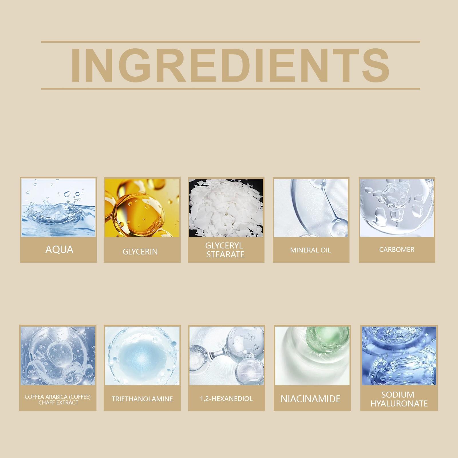 Caffeine Eye Cream, Gentle Hydrating Massage, Collagen Elasticity, Youthful Skin, Roller Eye Cream, Moisturizing and Firming