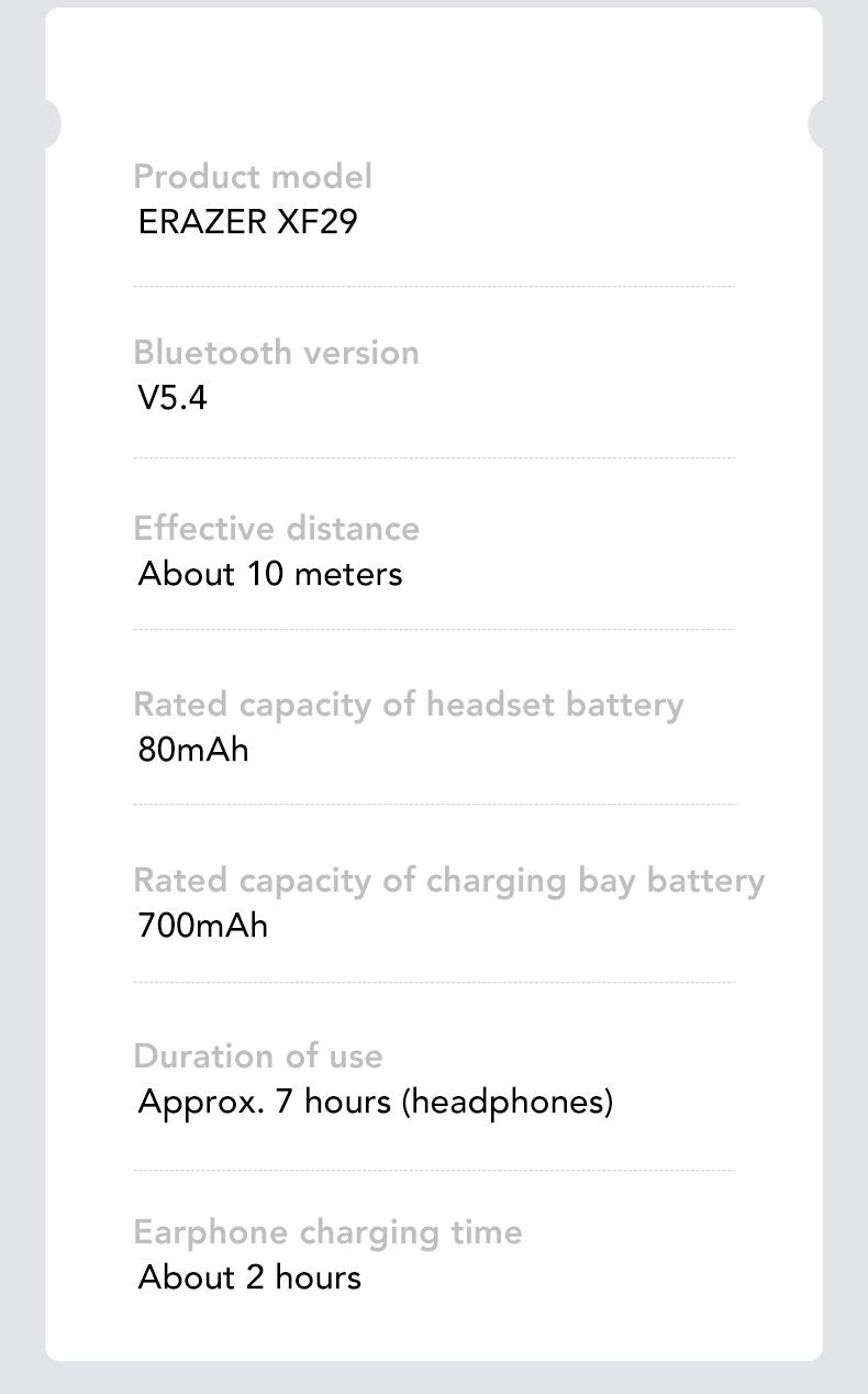 ERAZER XF29 2.4G Open Earphones,True Wireless Bluetooth 5.4 Headphones, IPX5 Waterproof Ear Buds,HiFi Sound Headsets with MIc,2.4G Fast Connect Earphones