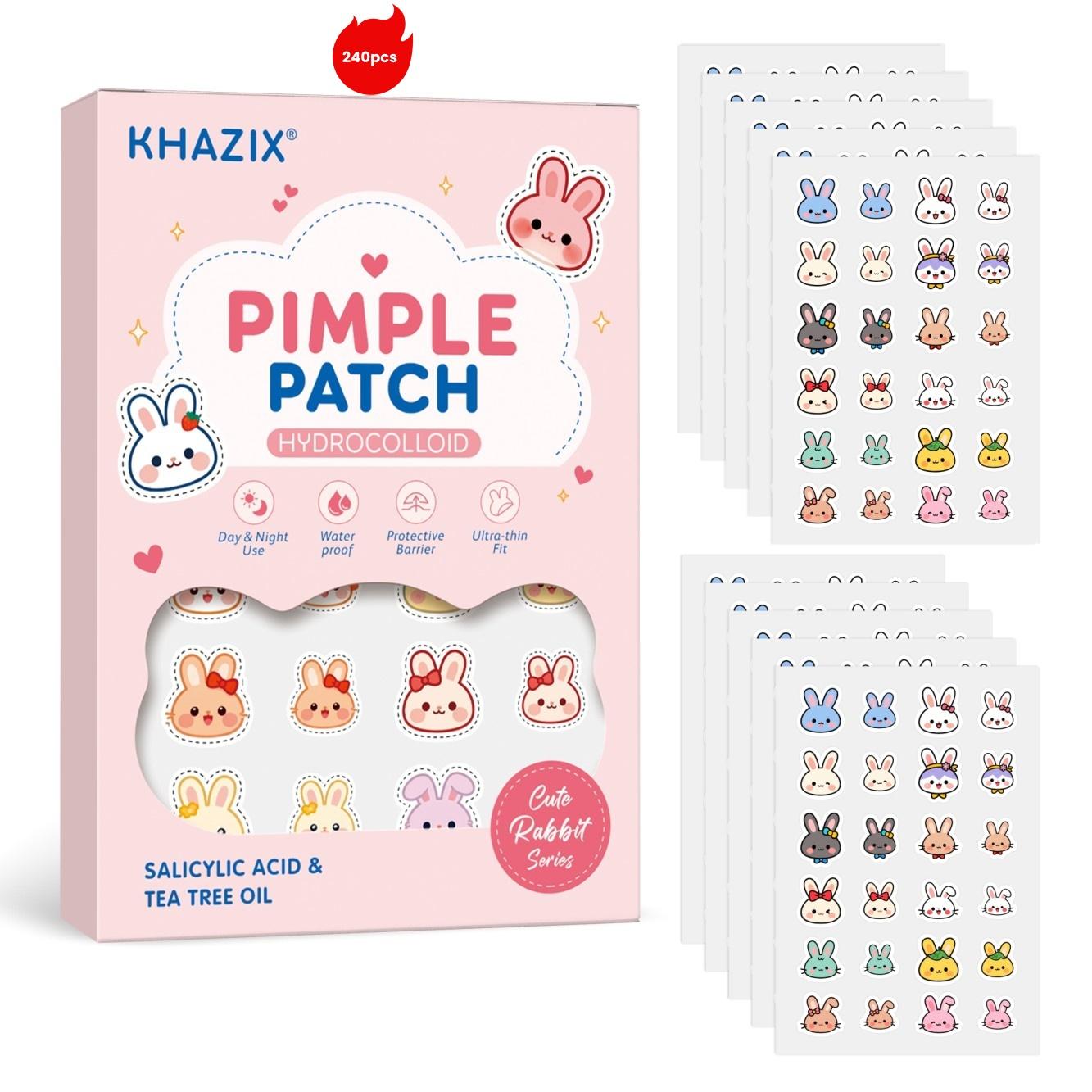 Rabbit-Shaped Acne Patches, Non-Irritating, Breathable, Makeup Covering, Alcohol-Free, Odorless, Daily Facial Care, 48/120/240 Pieces