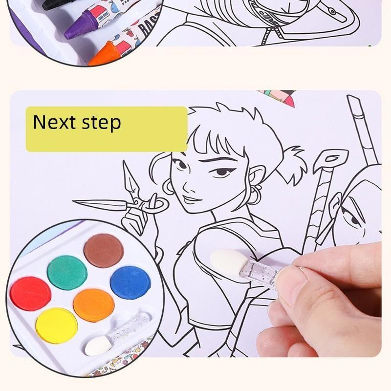 K-Pop Anime Paint Coloring Book  Drawing Book Safe Painting Coloring Graffiti Book，Kpop Drawing Art Kit Gifts for Kids Girls Boys Teens, Art Set ,Crayons,Colors Brush Paint Pens for  Painting, Card Making, DIY & Art Supplies modelpaintingm.