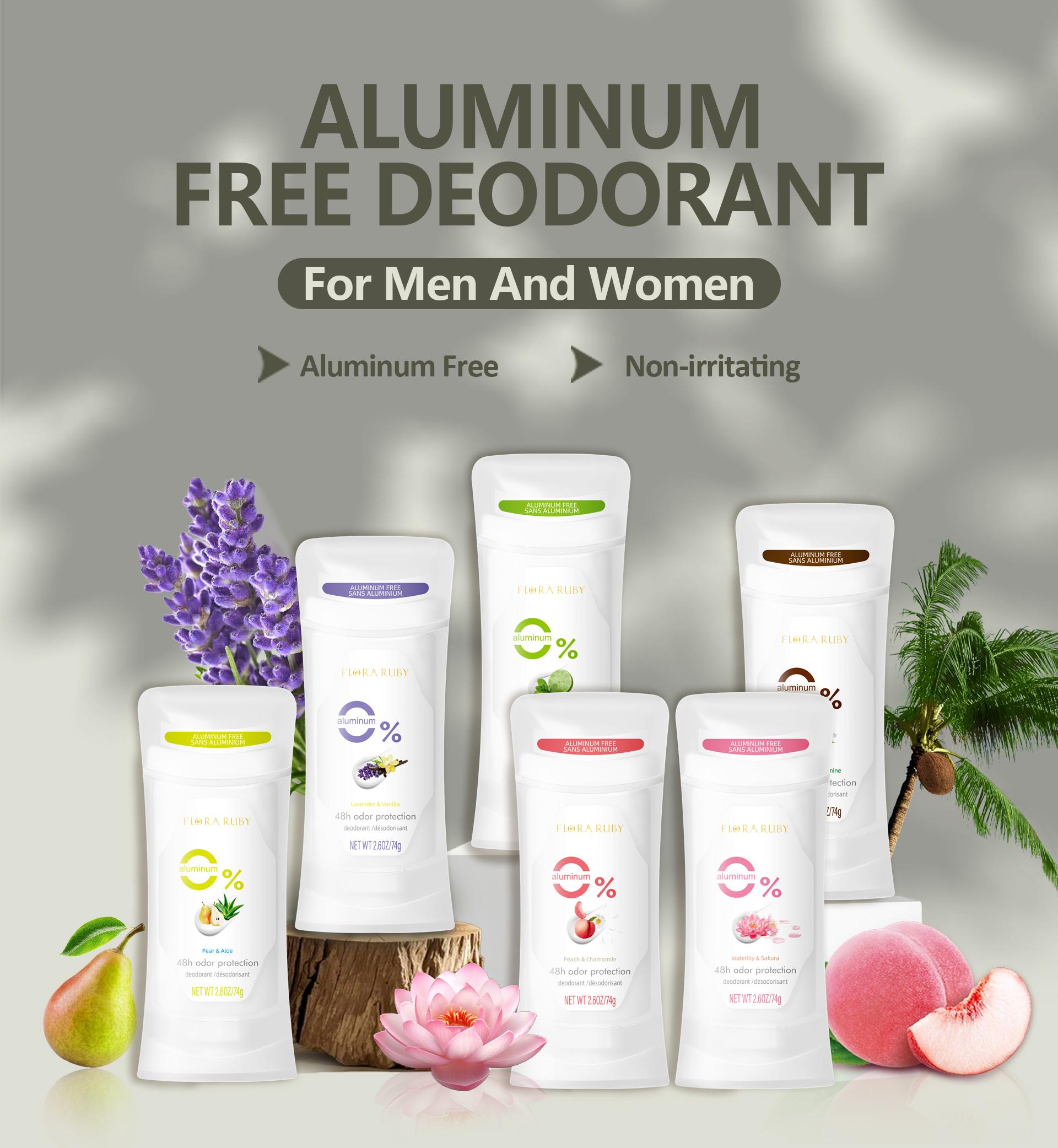 6pcs-Flora Ruby Aluminum Free Deodorant That Keeps You Fresh All Day