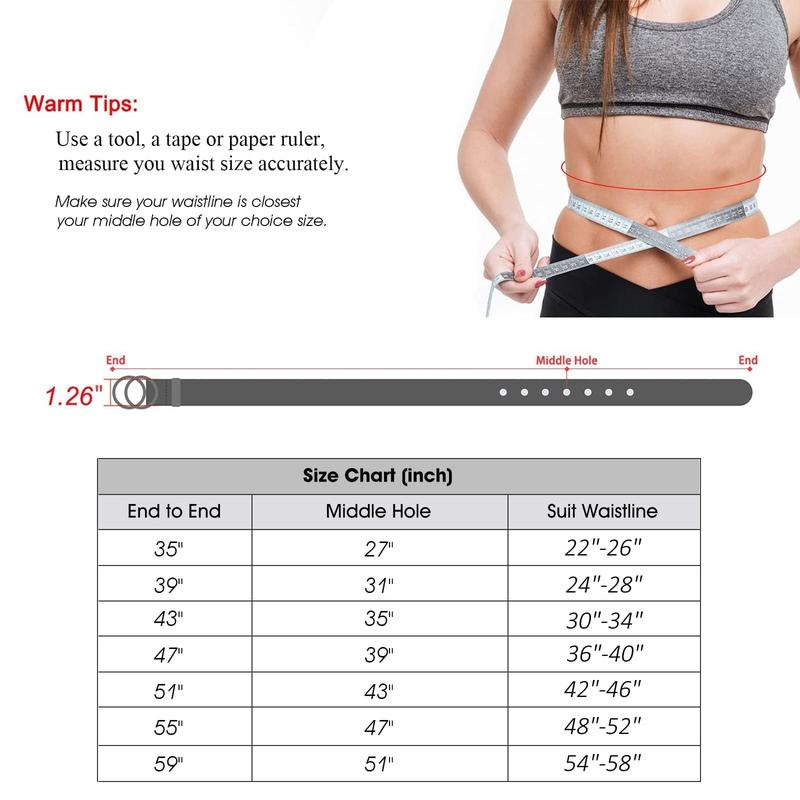 JASGOOD Women Leather Belt Fashion Soft  Faux Leather Waist Belts For Jeans Dress with Double O-Ring Buckle Halloween