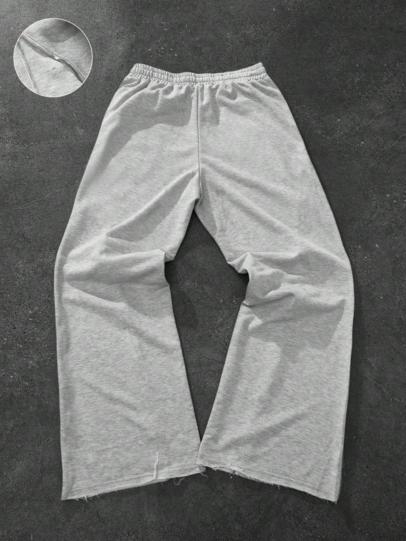 Men's Gradient Side Zipper Wide Leg Sweatpants, Y2K Streetwear Drawstring Flared Track Pants, Washed Gradient Oversized Trousers, Perfect for Street Style, Daily Wear #springsaledeals2026 #summeroutfits #tiktokshopmademebuyit #streetwear