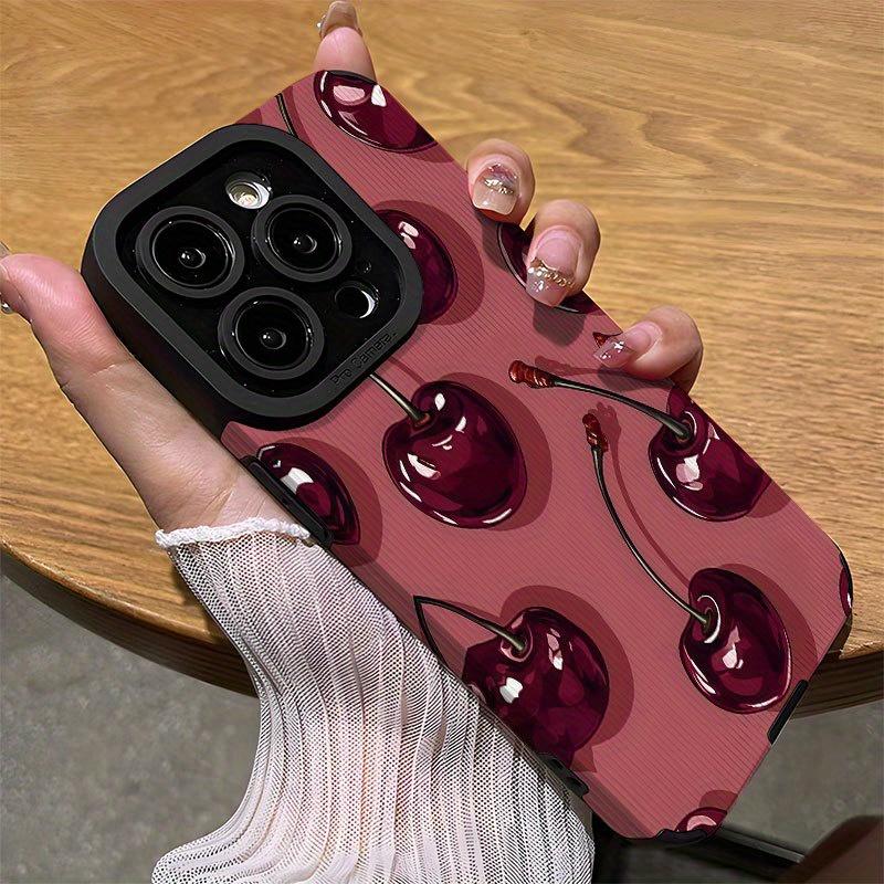 Cherry Design Shockproof Ultra-Thin Phone Case Cover for iPhone 17/16/15/14/13/12/11/plus/pro Max, Dust-Proof, Perfect Gift for Friends
