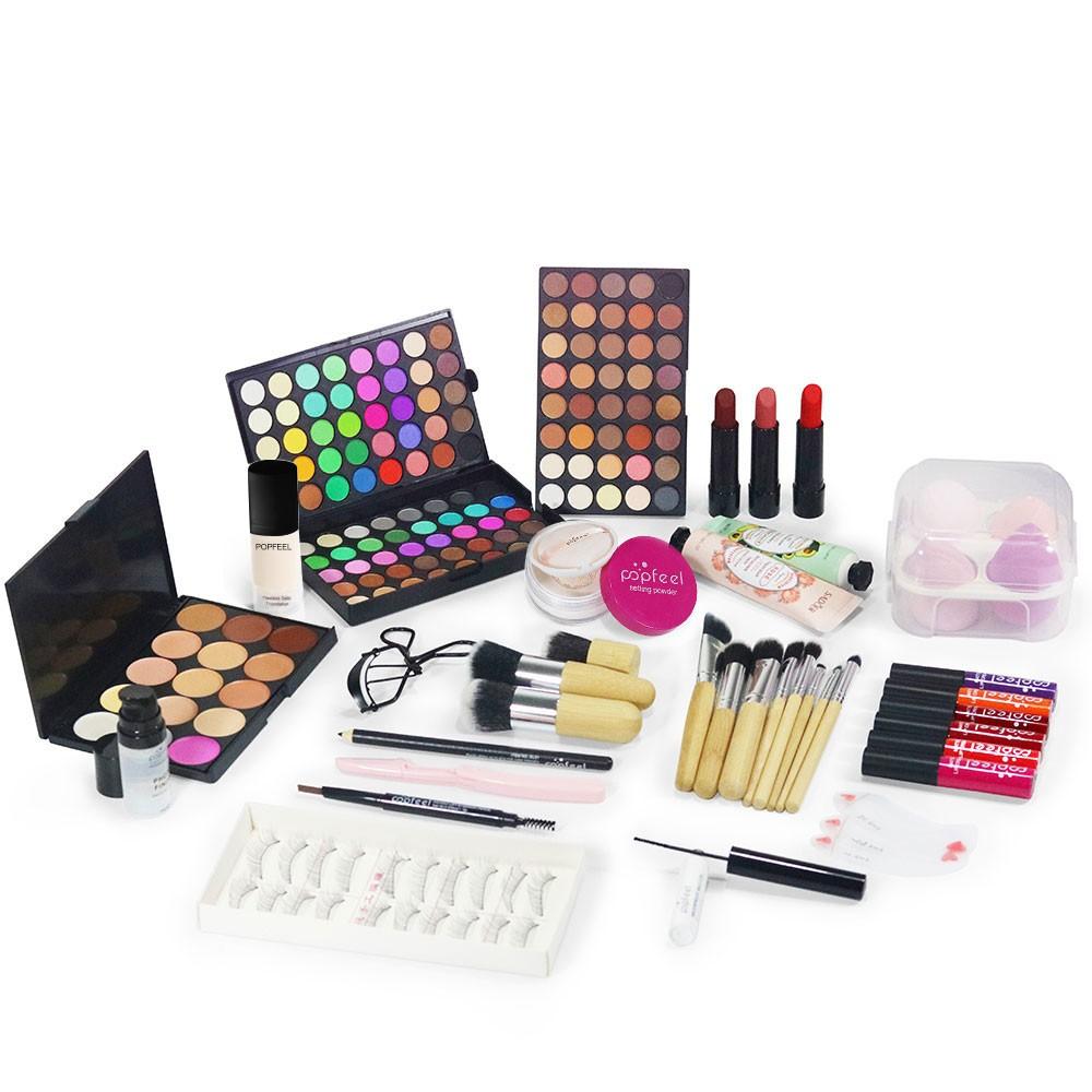 Popfeel Ultimate Makeup Set, 15-Piece All-In-One Makeup Kit, Live Beauty Series, Essential for Beginners & Professionals, Perfect Gift