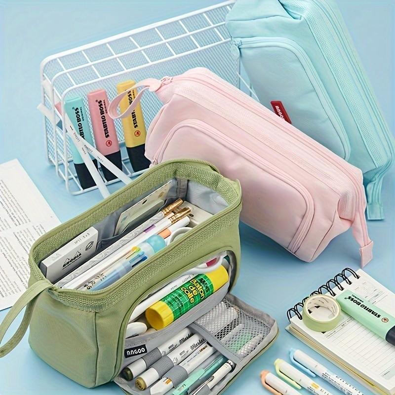 Large Capacity Pencil Case, Sturdy Design Suitable for Girls & Adults, Ideal for Stationery Storage, School Supplies, Office Essentials