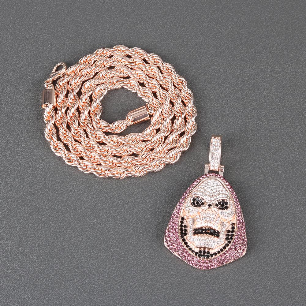 New European and American Hip Hop Skull Pendant High-Quality Necklace for Men and Women Couples