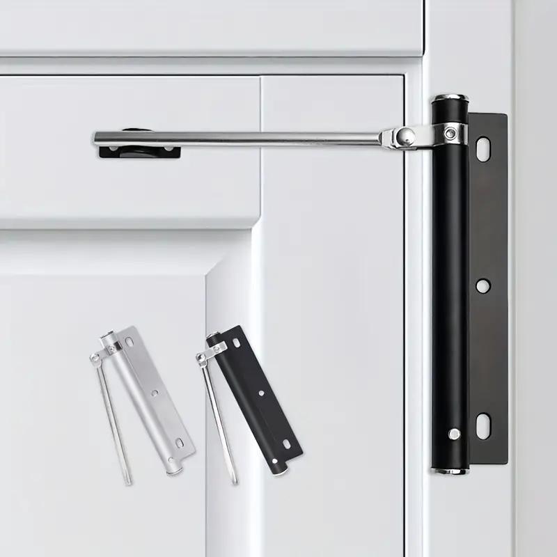 Stainless Steel Adjustable Quiet Automatic Door Closer, Rust-Proof Foldable Design for Home and Office Use, Durable Door Hardware for Easy Installation