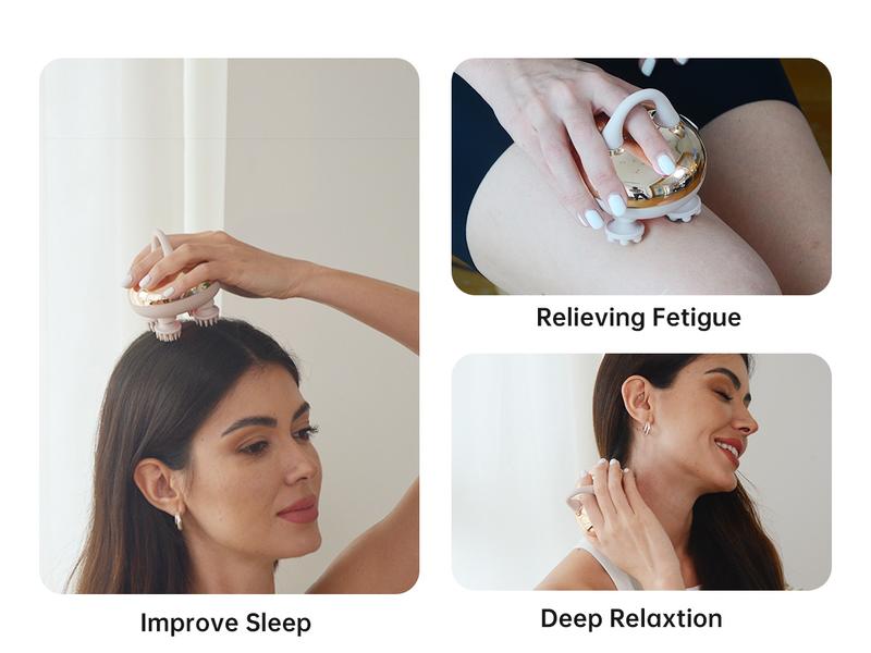 COMFIER Cordless Scalp Massager Hair Growth with 3 kneading Modes,Waterproof Head Massager with 8 Claws for Deep Cleansing,Head Scratcher,Body Massager for Stress Relief, Cat Massager