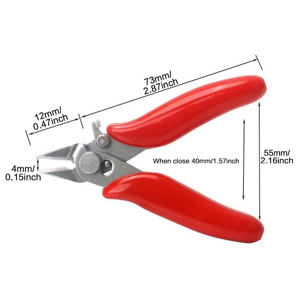 Professional Micro Precision Flush Cut Pliers Set - Multi-Use Jewelry & Craft Tool Kit with Locking Clip, Mini Flat & Diagonal Cutters for Model Building, Electronics Repair, Rust-Resistant. Fine Cutting for Wire, Copper, Diy jewelry.