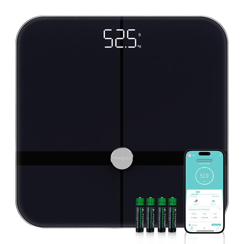 Digital Smart Weight Scale – 20 Body Metrics, Large Glass Platform， 3 ...