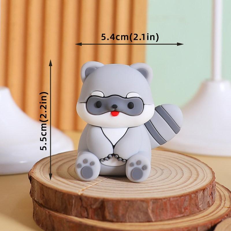 Small Panda Raccoon Forest Cake Decoration Set, Birthday Baking Decorations, Jungle Theme Baby Birthday Dessert Table Decor