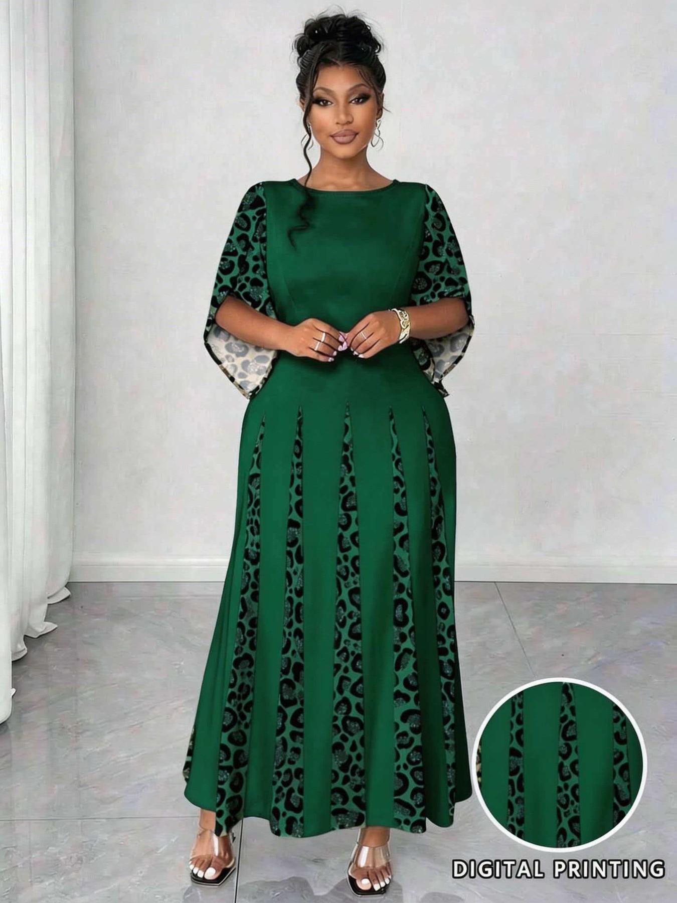 green leopard print maxi dress More You Mesh Maxi Dress in Macro Leopard S main image 1