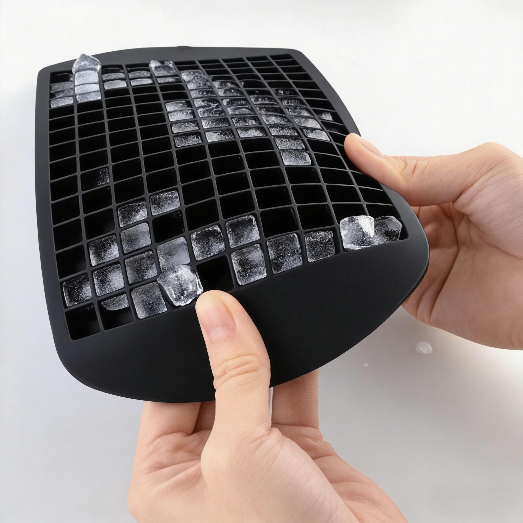 Silicone Mini Ice Cube Tray, 1pcs with 160 Ice Cube Molds, Easy Release Small Ice Cubes, Stackable Ice Tray, Kitchen Gadget, Freezer Accessory