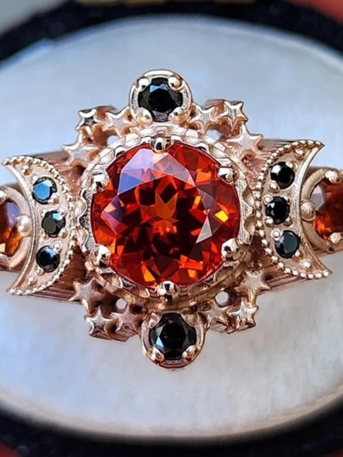 Elegant Simplicity E-Commerce Colorful Diamond Set Luxury Ring, Zircon Stone Bestseller Women's Jewelry Accessory