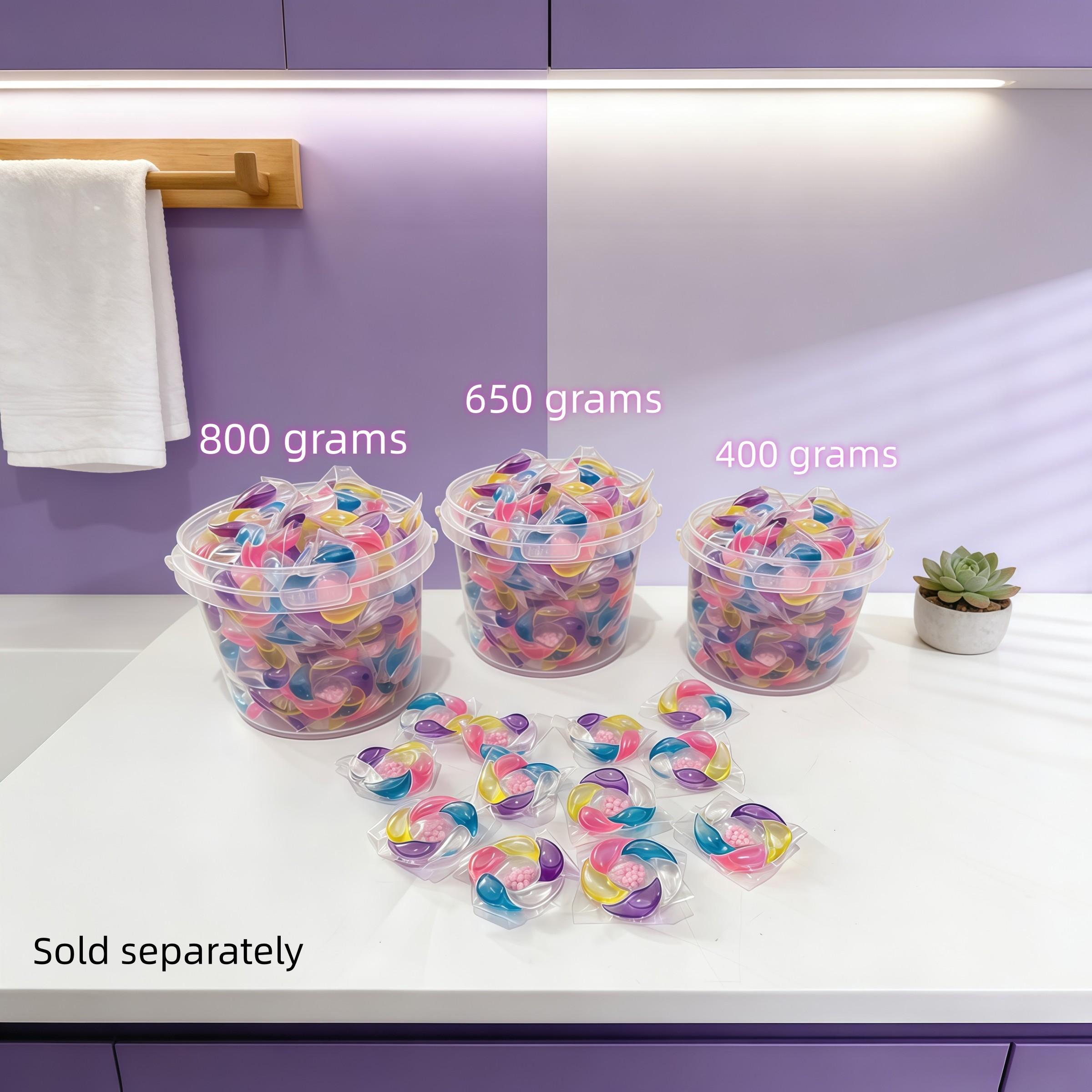 Laundry Detergent Balls, Long-Lasting Scent, Home Use & Travel Friendly, 400g/650g/800g/bucket Options, Clean & Fragrant