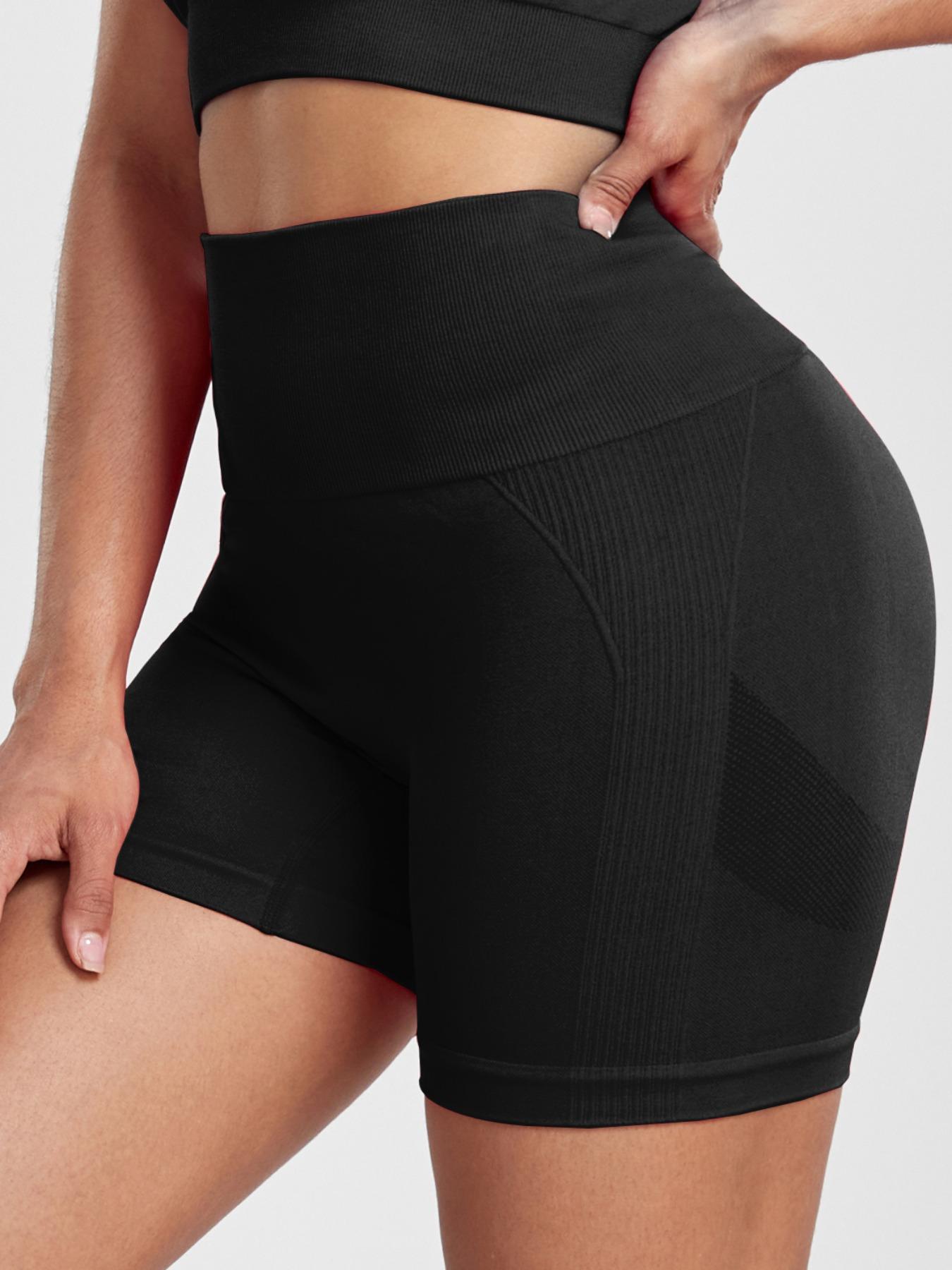 Women's Solid & Tie Dye Print Gym Shorts, Soft Comfy Breathable High Stretch Seamless Yoga Shorts, Ladies Sportswear for Gym Workout Running, Clothing