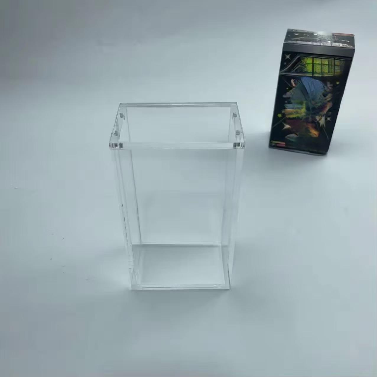 5mm Thick Acrylic Magnetic Closure Display Box, Stackable Transparent Acrylic, Safe Magnet Design, Card and Collection Secure Storage Holder