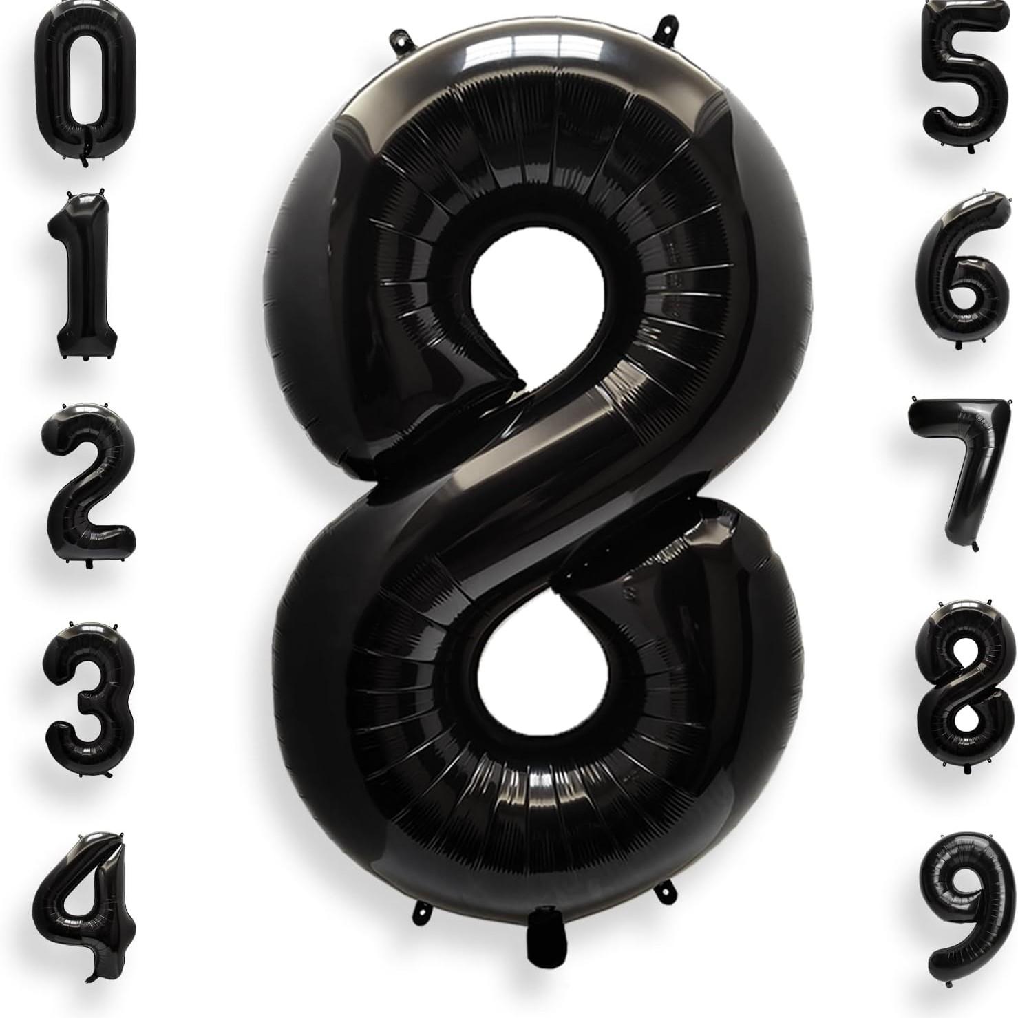 32-Inch Number Aluminum Foil Balloon, Customizable 0-9 Numbers, Perfect for Birthday Parties, Halloween, Christmas, Graduation, Mother's Day, Number Balloons, Party Balloons Decorations