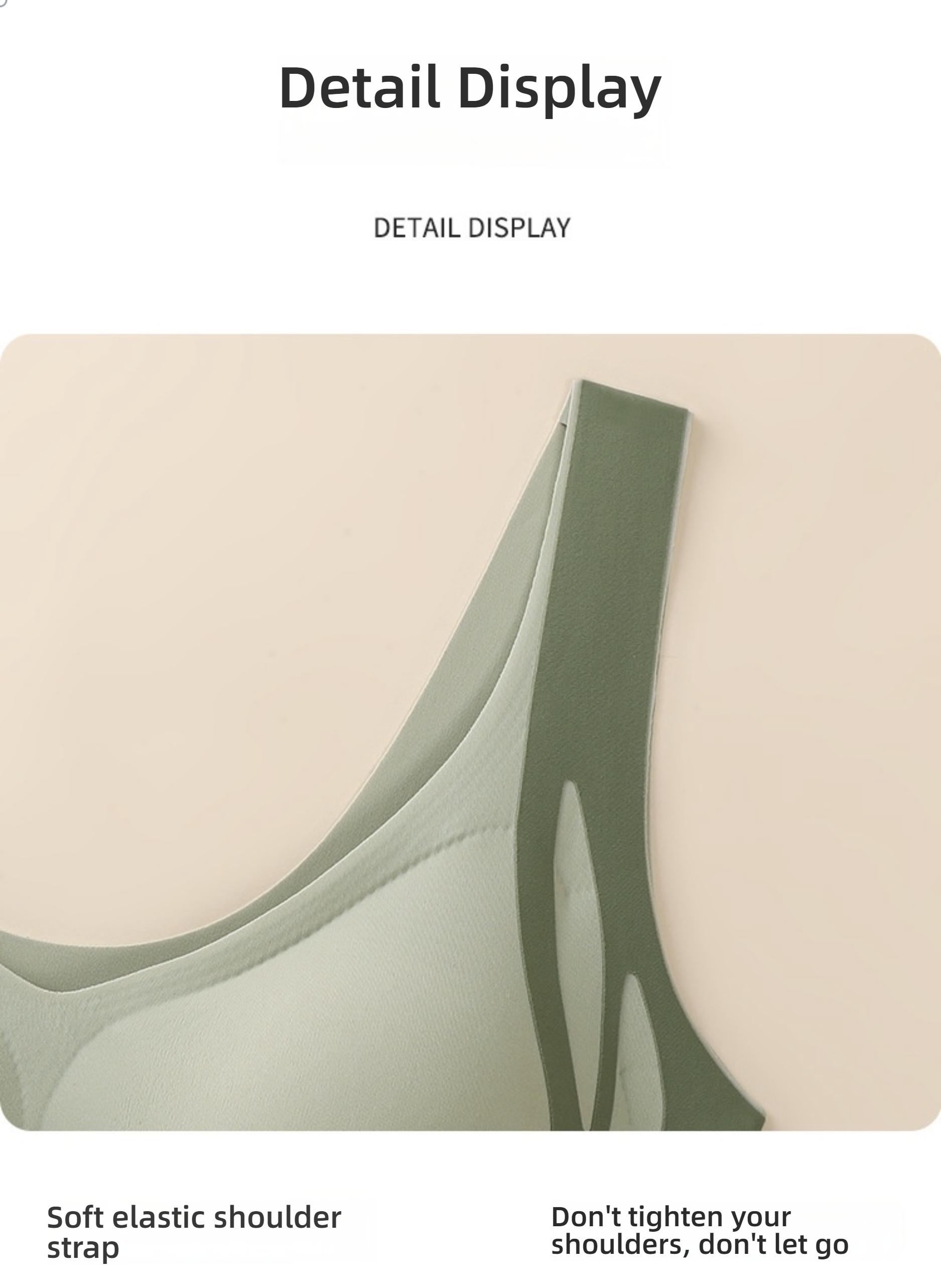 Wireless Backless Fixed Cup Anti-Gravity Soft Support Small Bust Lift Prevent Sagging Underwire Bra, Plus Size Women's Bras