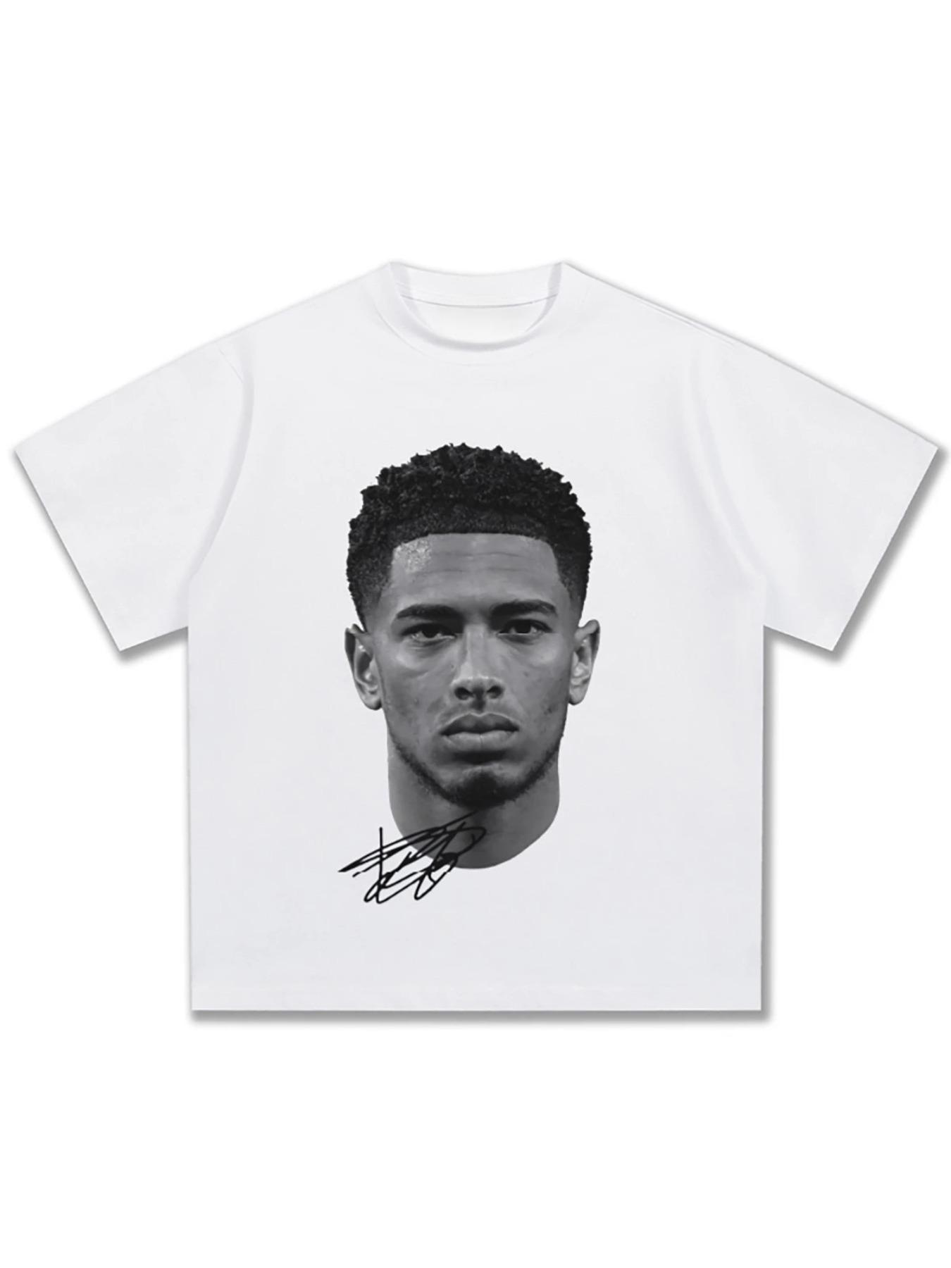 Summer new men's top Bellingham men's standard football T-shirt sports shirt casual breathable retro street wear fashionable oversized casual T-shirt