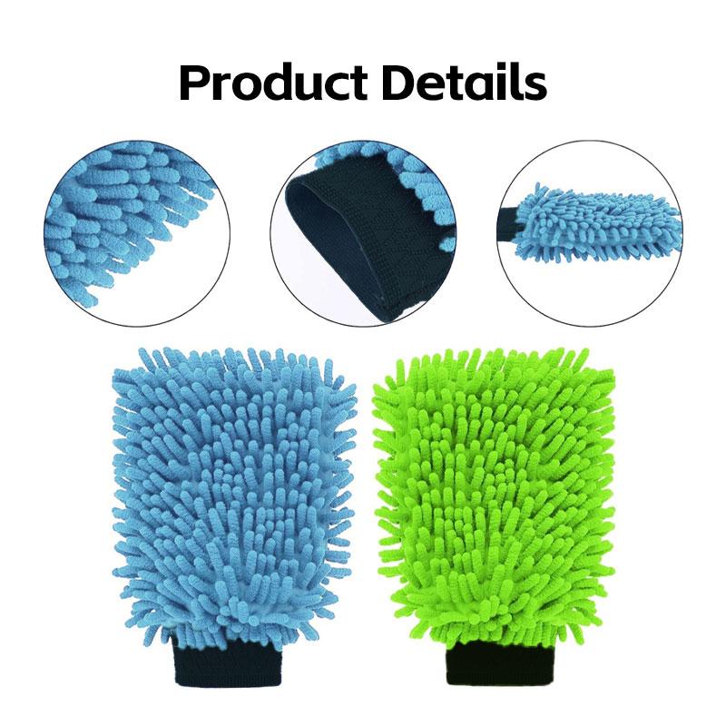 Car Cleaning Glove, Double-sided Car Wash Mitt, Thick Car Cleaning Mitt, Anti-scratch Car Cleaning Tool, Home Kitchen Plush Glove Tool
