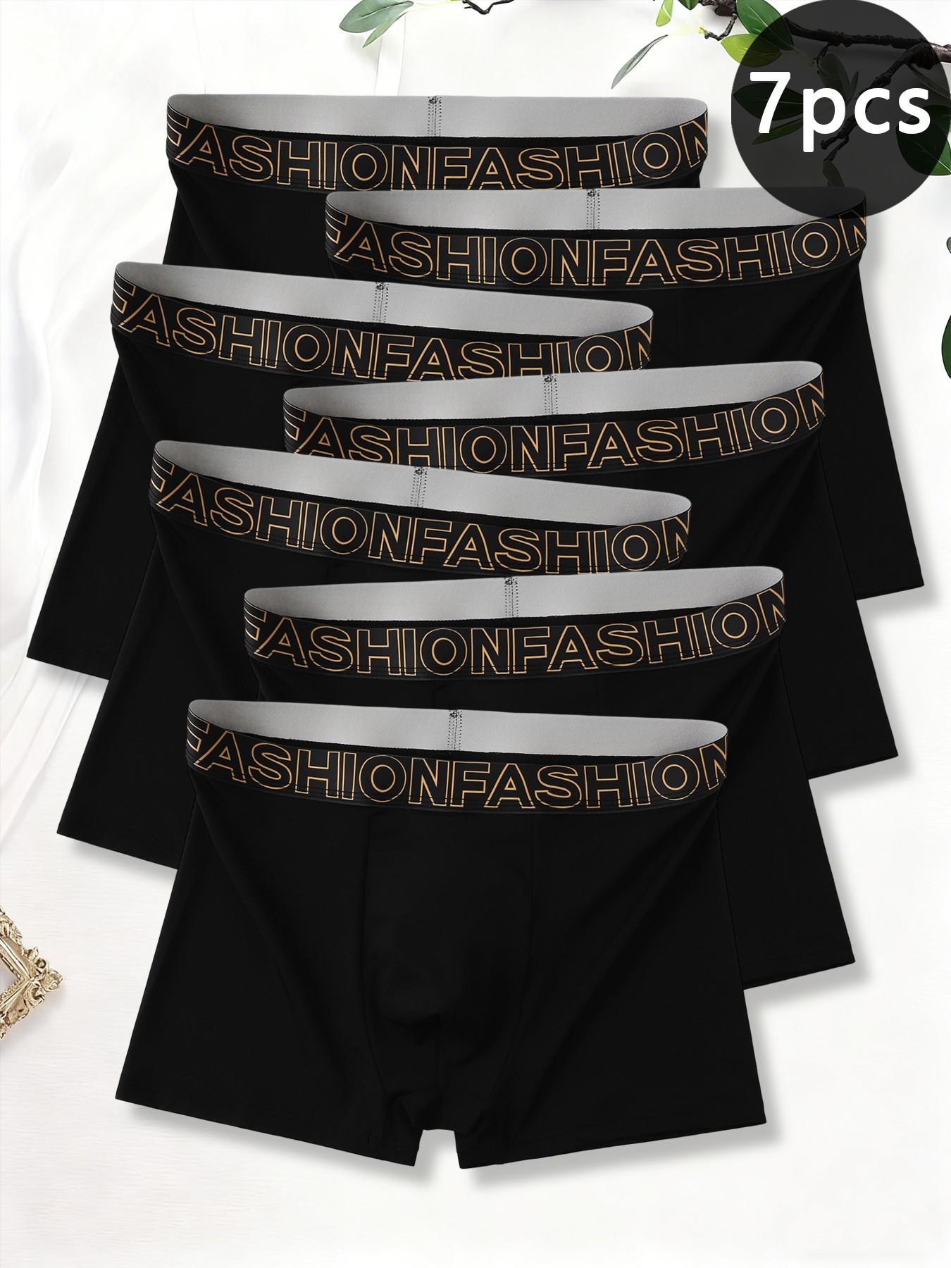 Trendy men's boxer briefs, quick-drying and sweat-wicking boxers, stylish waistband, suitable for both daily wear and sports