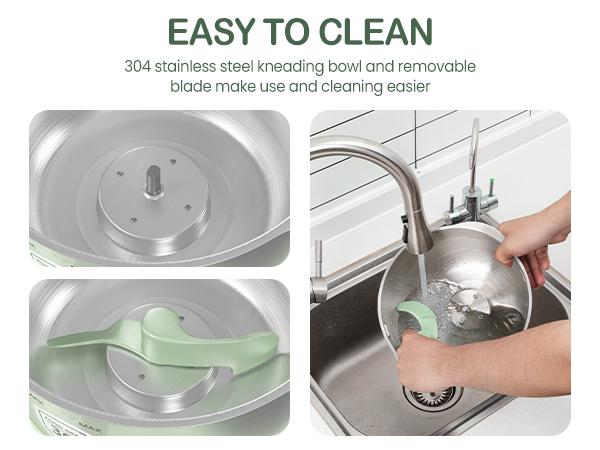 Sunvivi Electric Dough Maker with Weighing Function 5.2QT Stainless Steel Bowl Low Noise Operation Household Bread Maker Kitchen Kneading Machine