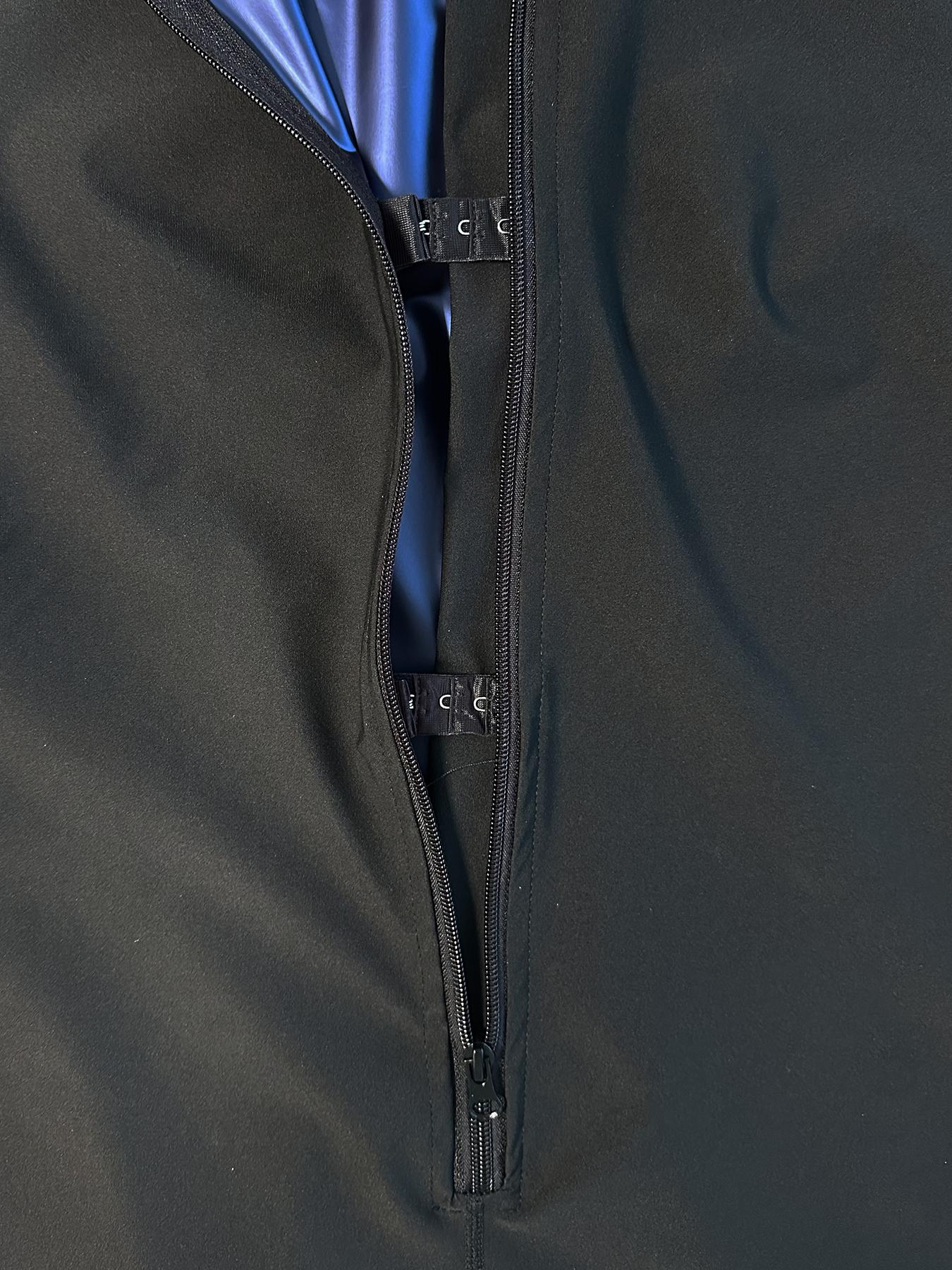 Women's One-Piece Sauna Jumpsuit, Zip-Up Yoga Romper, Tight-Fit Above-Knee Sportswear, Short Sleeve, Summer, Sporty Comfy Jumpsuit