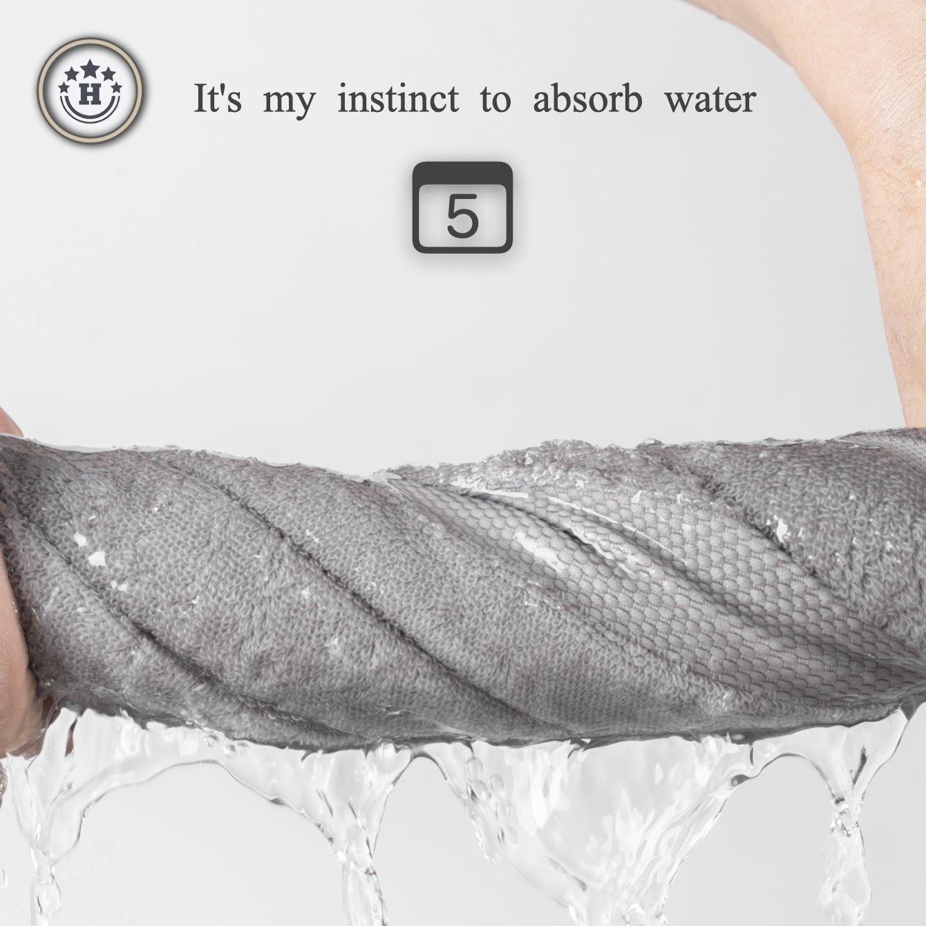 Luxury Bath Towel Set of 8 Pieces, 100% High Absorbent Turkish Towels, 2 Luxury Bath Towels 700gsm, 2 Hand Towels & 4 Face Cloths