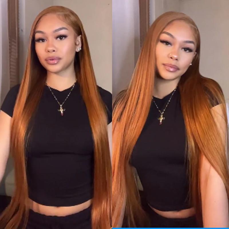 Tuneful 30 inch Ginger Blonde Hair Wig Human Hair Straight 99J Burgundy 13x6 Lace Front Wig Human Hair Honey Blonde HD Transparent Lace Frontal Wigs Highlight P4/27 Human Hair Pre Plucked with Baby Hair