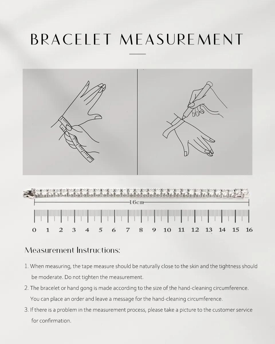 New Ronud D VVS1 Color Cut 3.0mm Black Synthetic Moissanite Tennis Bracelet for Women Men 6.5 CT Fine Jewelry B016