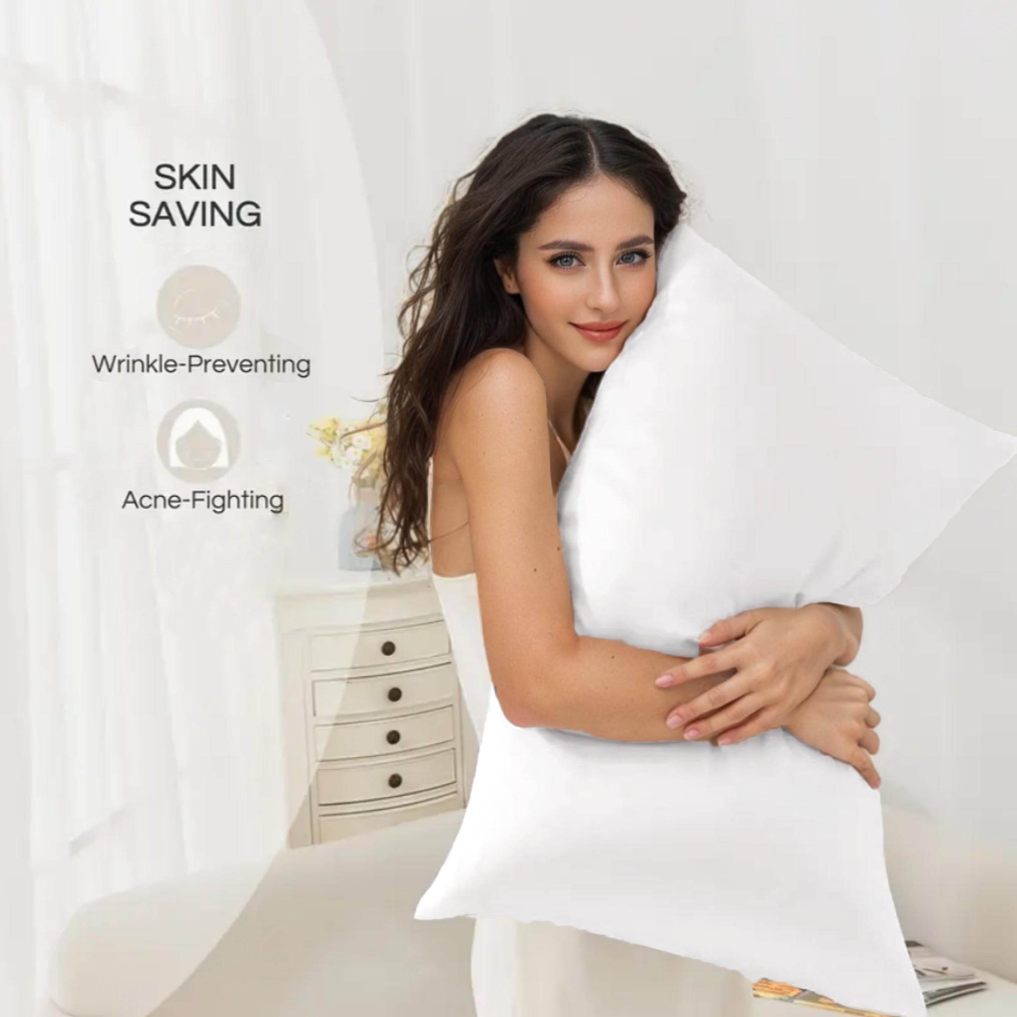 2-Pack Satin Pillowcases.Gentle on skin and hair, breathable, smooth and cool.Ideal for a comfortable night's sleep