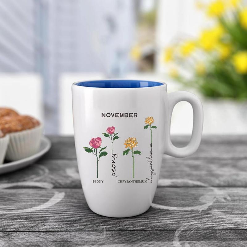 UV DTF Cup Wraps - 24 Sheets Birth Flowers by Month Uvdtf Tumbler Wrap for 16 oz Coffee Mugs, Roses Daisies Violets Transfer Stickers DIY Water Bottle Craft Decals Decoration Gift for Mom