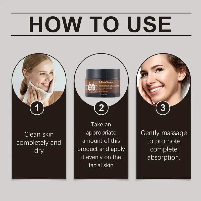 Retinol Moisturizing Cream, Contains Retinol & Hyaluronic Acid, Moisturizes & Firms Skin, Suitable for Dry Skin, All Skin Types, Unisex Skincare