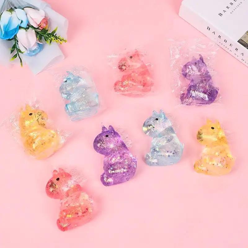 12 PCS Unicorn Maltose Fidget Toy Random Color, Sensory Stress Relief Soft Ball for Adults & Kids, Play Party Favor Prank Squeeze Toy, Anti-Anxiety Hand Pressure Reliever, Squishies, Cute, Children's Day Gift