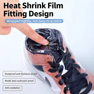 100pcs Shoe Storage Bags, Heat Shrink Packaging, Sizes 10x16 Inches & 11x18 Inches, Protect Shoes From Dust Moisture Humidity