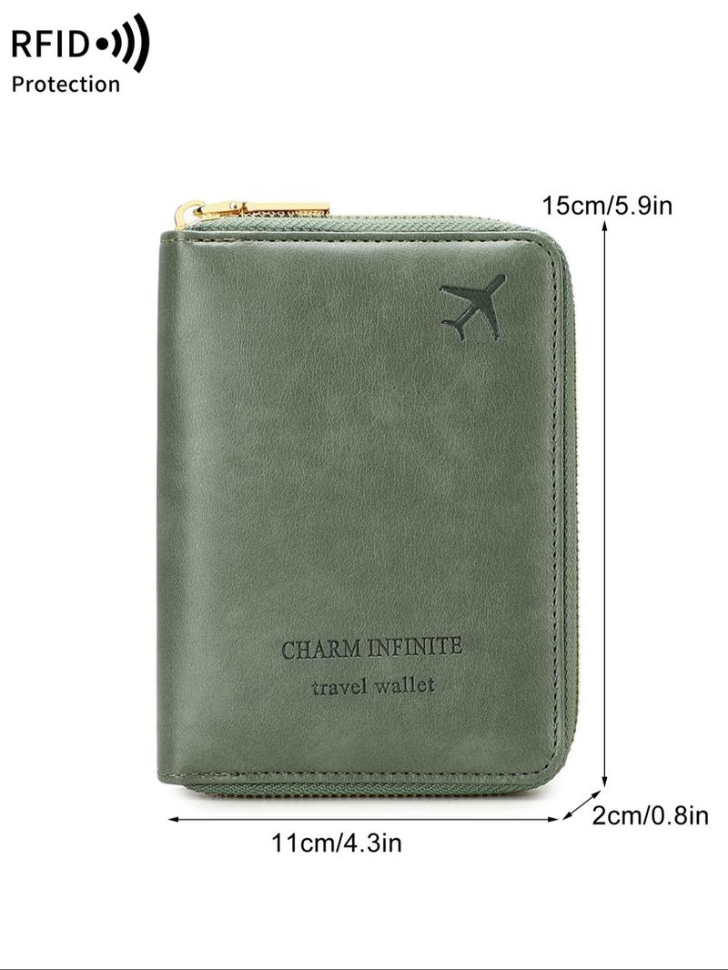 Simple Plain Color Passport Holder with Card Slots, Rfid Protection Multi-functional Passport Protective Cover, Casual Durable  Travel Wallet for Women & Men, Travel Document Holder, Card Organizer, Travel Essentials