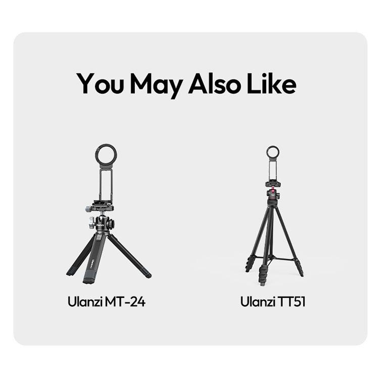 ULANZI Magnetic Phone Tripod for iPhone, MA38 Portable Phone Holder Mini Tripod for Magsafe with Double-Sided Strong Magnetic 1/4'' Arri Locating Hole Foldable Hook for iPhone 16 15 14 13 12