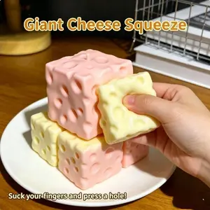 Dee doh Stress Relief Blind Box Taba Squishy  Cheese Cube Stress Ball Shapeable Squeeze Ball Non Rebound Sensory Fidget Toys