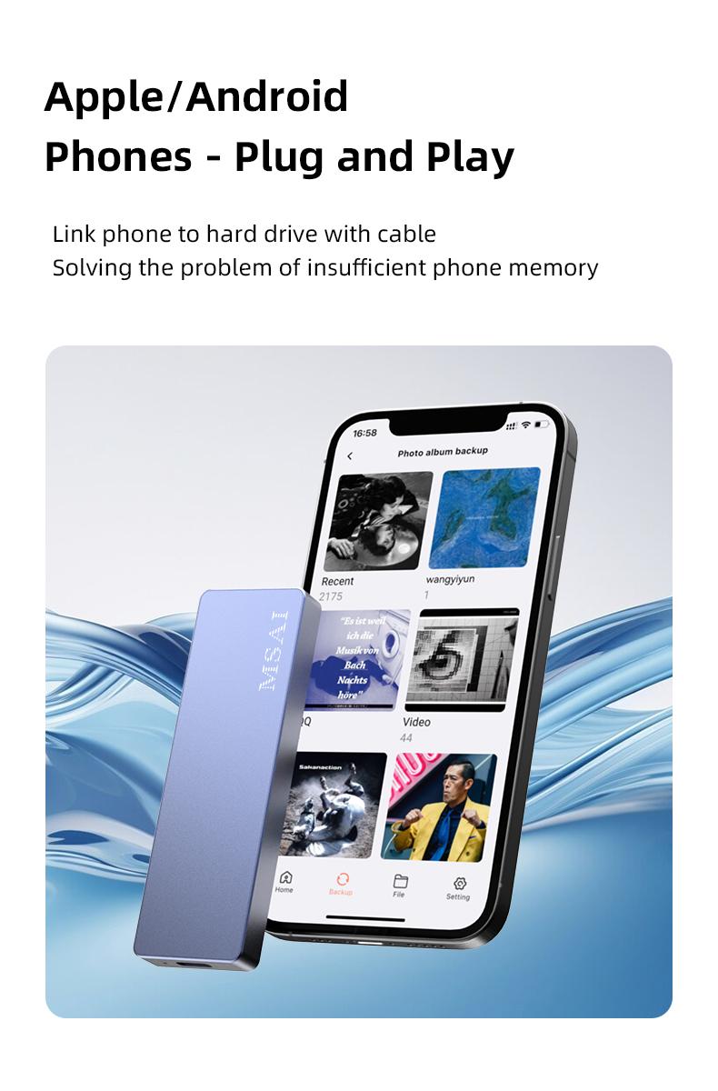 FunnyPanda 1TB USB Flash Drive High-Speed USB 3.0 External Storage for iPhone Android PC Mac Foldable Design Easy Connectivity