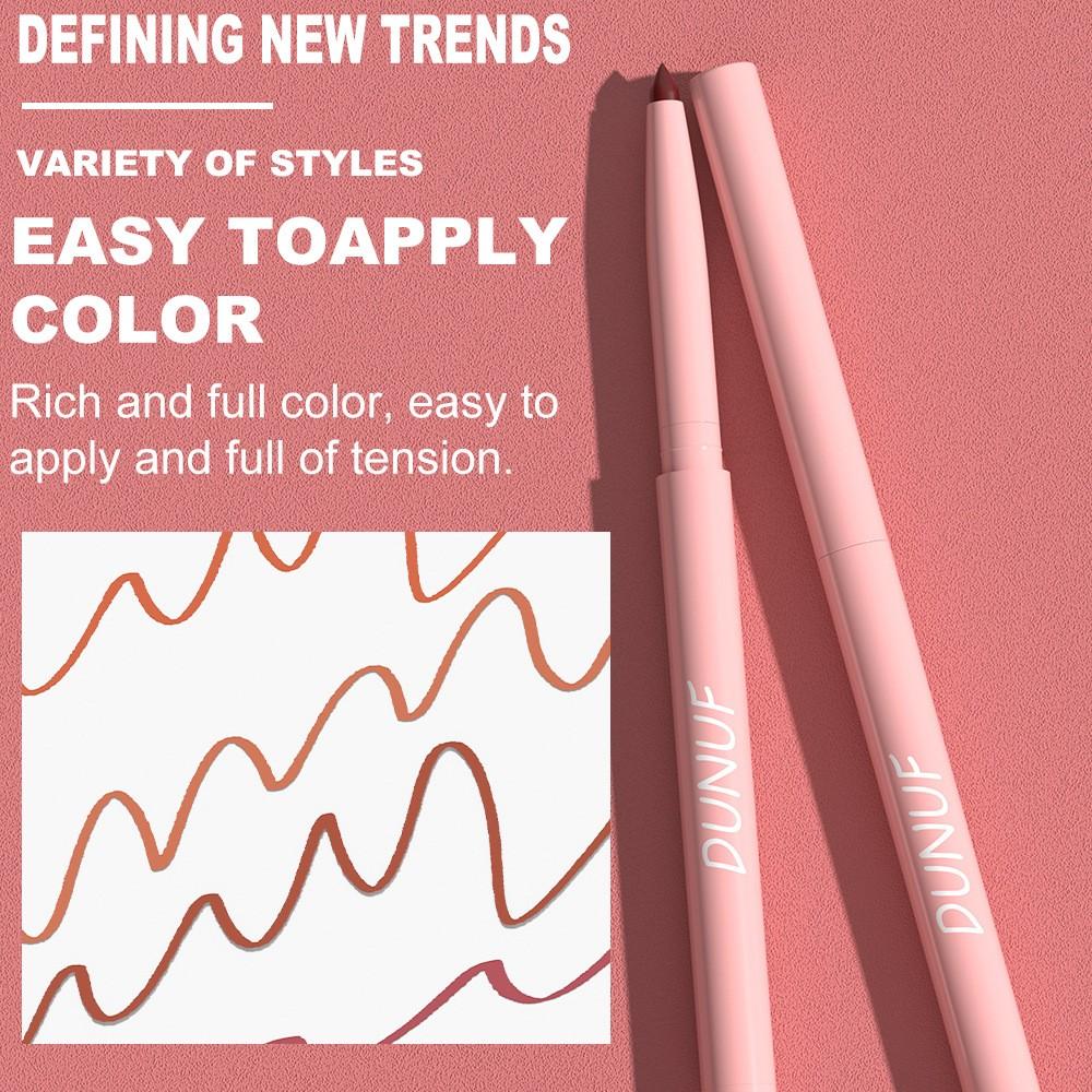 6pcs Lip Liner Pen Set Long-Lasting, Waterproof Sweatproof, Easy Coloring Non-fading Color Rendering Lip Gloss Set Beauty Makeup