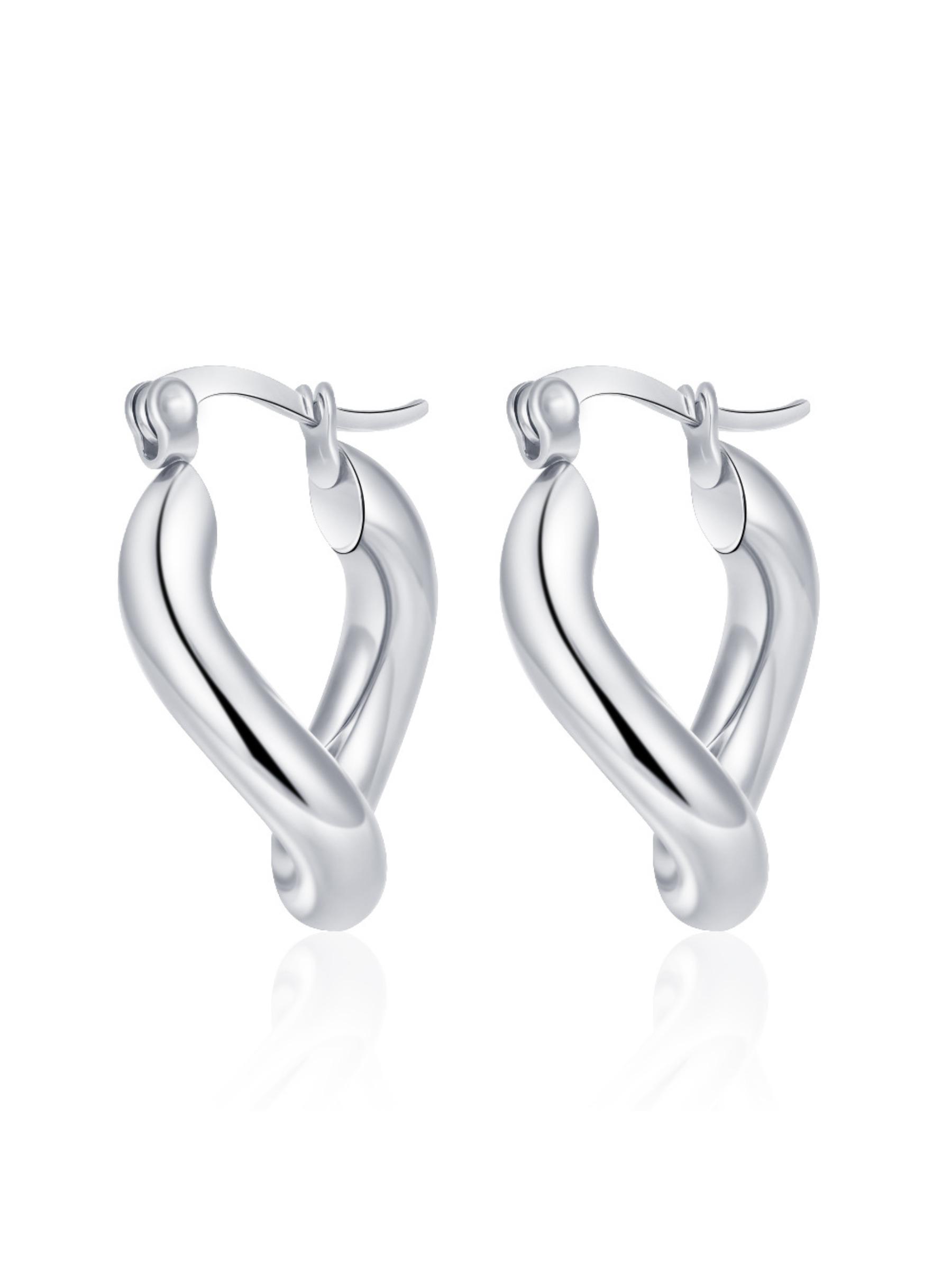 European and American fashion trend stainless steel earrings for women, plated with light luxury and high-end texture, irregular geometric earrings