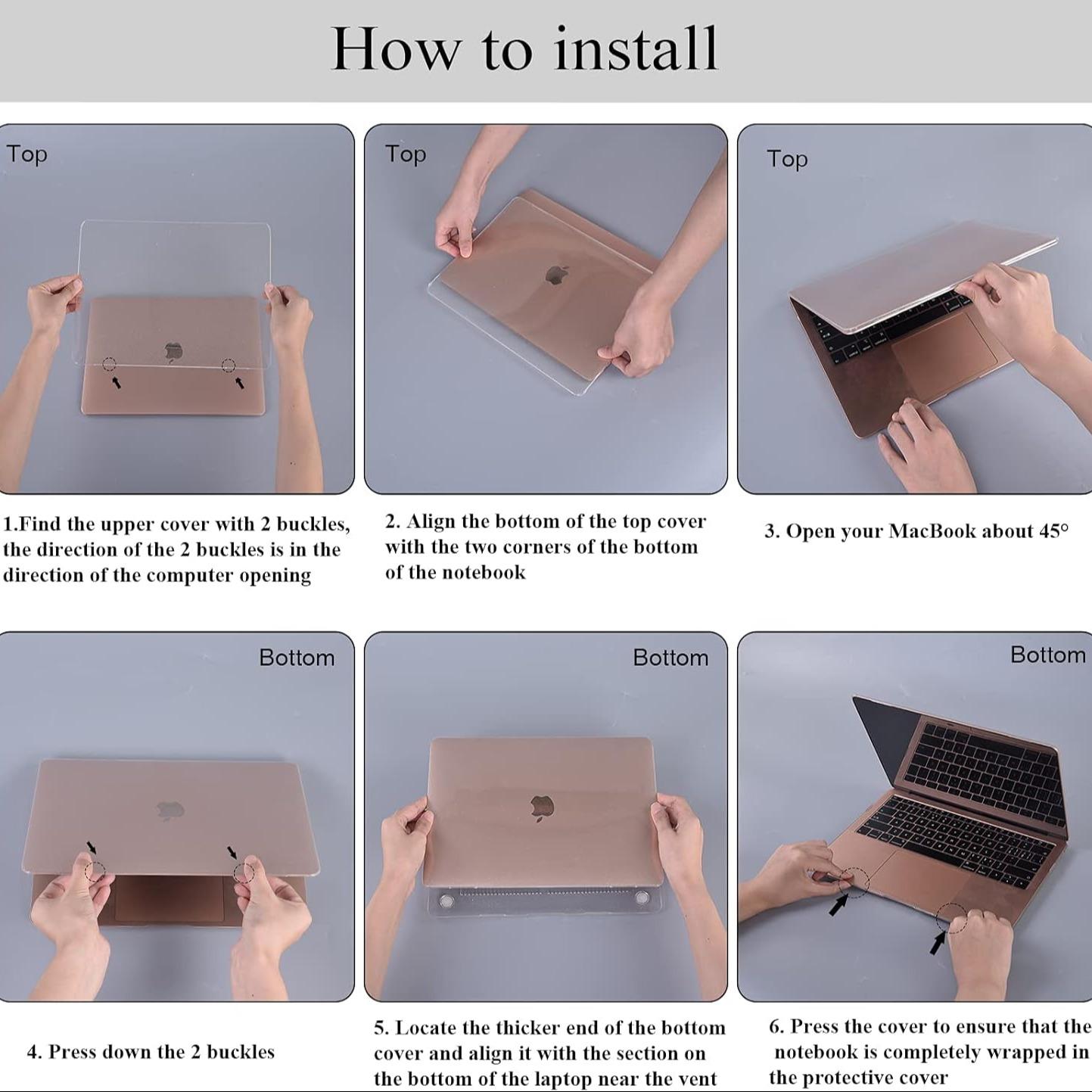 Macbook Air 13-Inch Case, Diamond-Like Shine, Ultra-Thin Protective Shell, Scratch-Resistant, Lightweight, Starry Design, Heat Dissipation